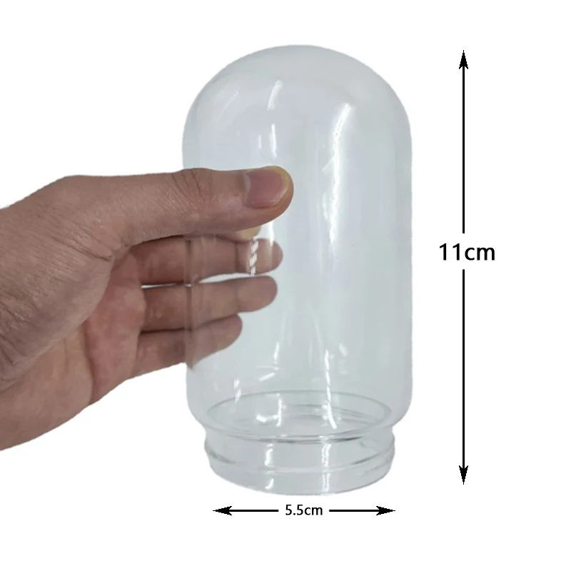 SMO 11cm High Glass Gravity Water Smoking Pipe Bottle 360° Rotating Replaceable Borosilicate Universal Glass Cover Smoke Tools