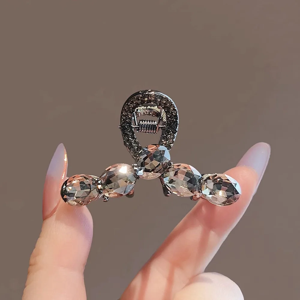 

New Fashion Popular Women Girls Hair Claws Shining Rhinestone Side Bangs Barrettes Hairpins