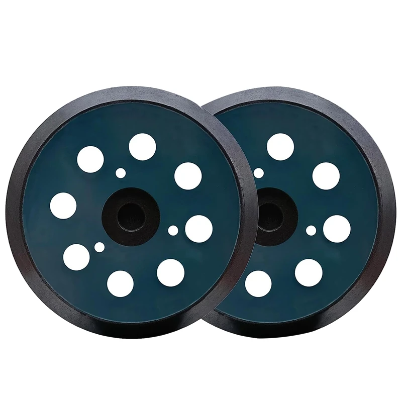 2 Pack 5 Inch Dia 8 Hole Hook And Loop Replacement Sander Pad Track Sander Sanding Backing Pad