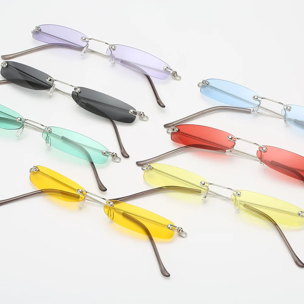 

Fashion Sunglasses Small Square Lightweight UV400 Protection Metal Material Outdoor Party Accessories Square Glasses
