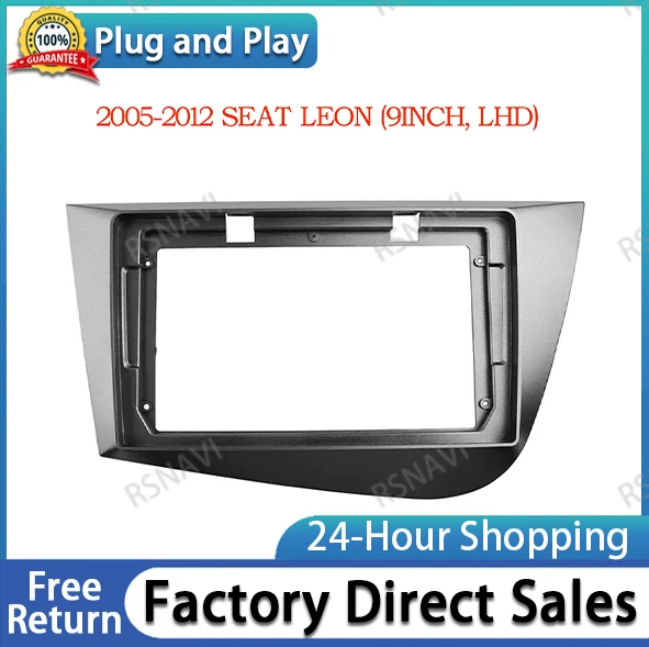 9 INCH Car Radio Facia for SEAT LEON 2005-2012 Dash Refitting Installation Mount Kit Stereo GPS DVD Panel CD Player Frame Bezel