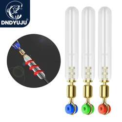 DNDYUJU 10pcs Silicone Fishing Float Holder Copper Head Swivel 360 Degree Rotating Freely Anti knot Float Rest Accesories