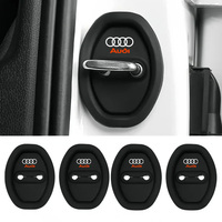 2/4PCS Silicone Car Audi Badge Door Lock Cover Sticker For Audi A1 A2 A3 A4 A5 A6 A7 A8 Q1 Q2 Q3 Q4 Q6 Q7 Q8 TT S5 B8 Accessorie