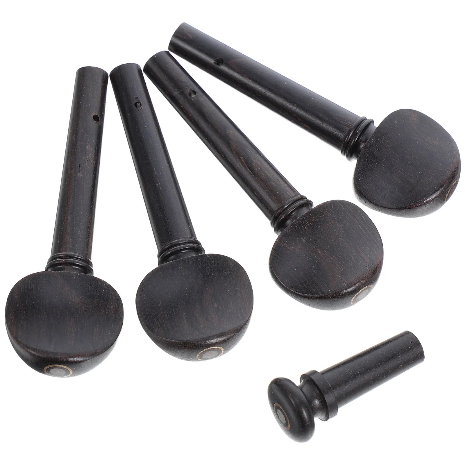 

1Set Ebony Violin Tuning Pegs Tailpin Set for 4 4 Full Size Violin Replacement Accessories Durable Wooden Parts Enhance Sound