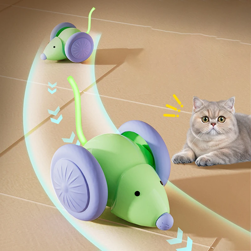 

USB Charging Smart Obstacle Avoidance Electric Mice Automatic Cat Teaser Pet Toys