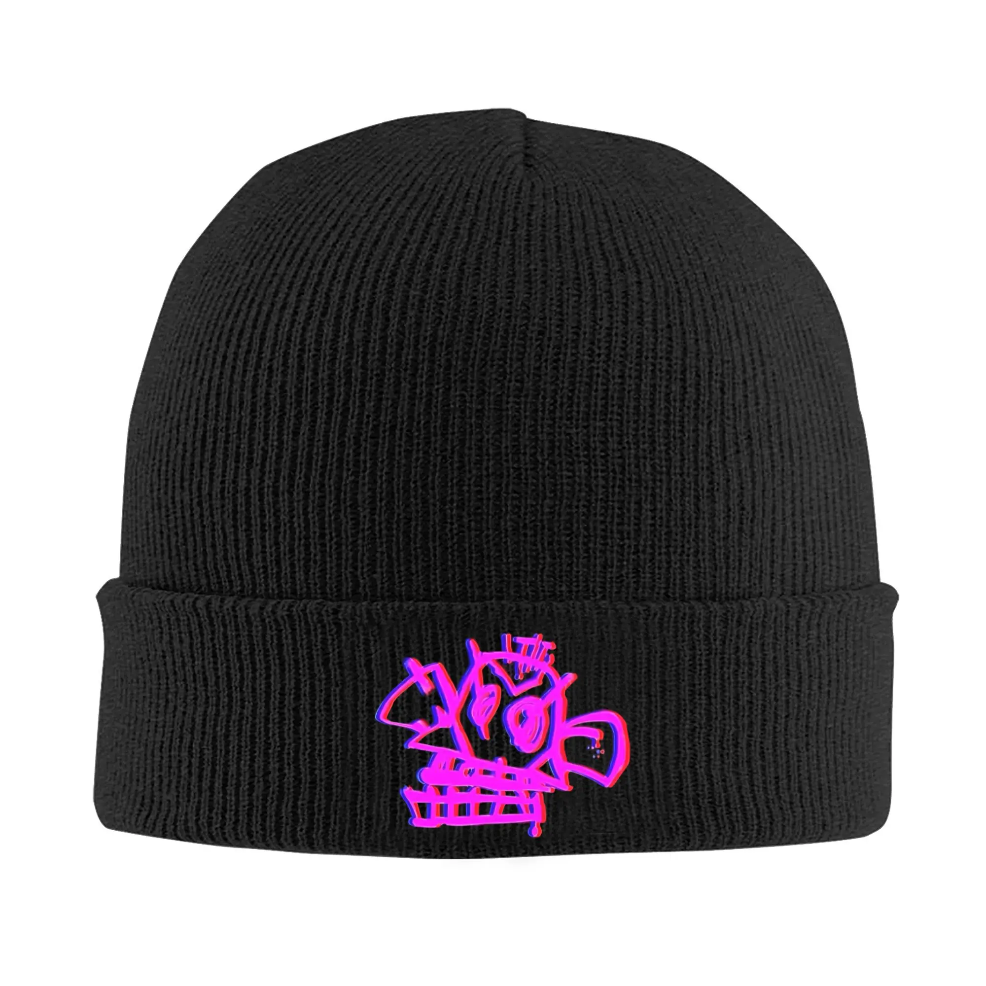 Jinx Arcane Graffiti Knit Hat Beanie Winter Hat Warm Acrylic  Fashion  Cap Men Women Gift