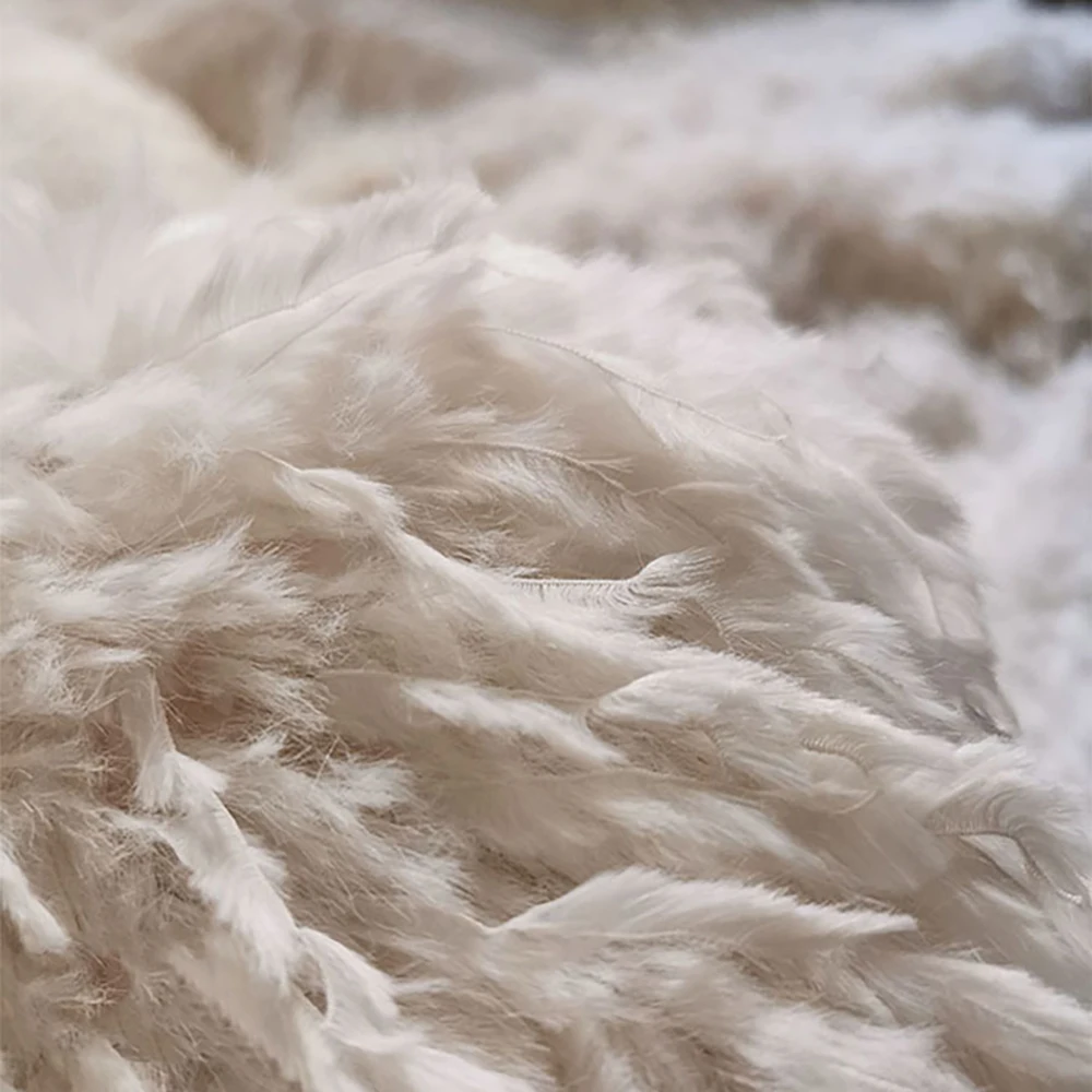White pink black simulation Feather Long Flow Su Velvet Mascot fabric Coat Pillow Curtain Bag sweater costumes party decorations