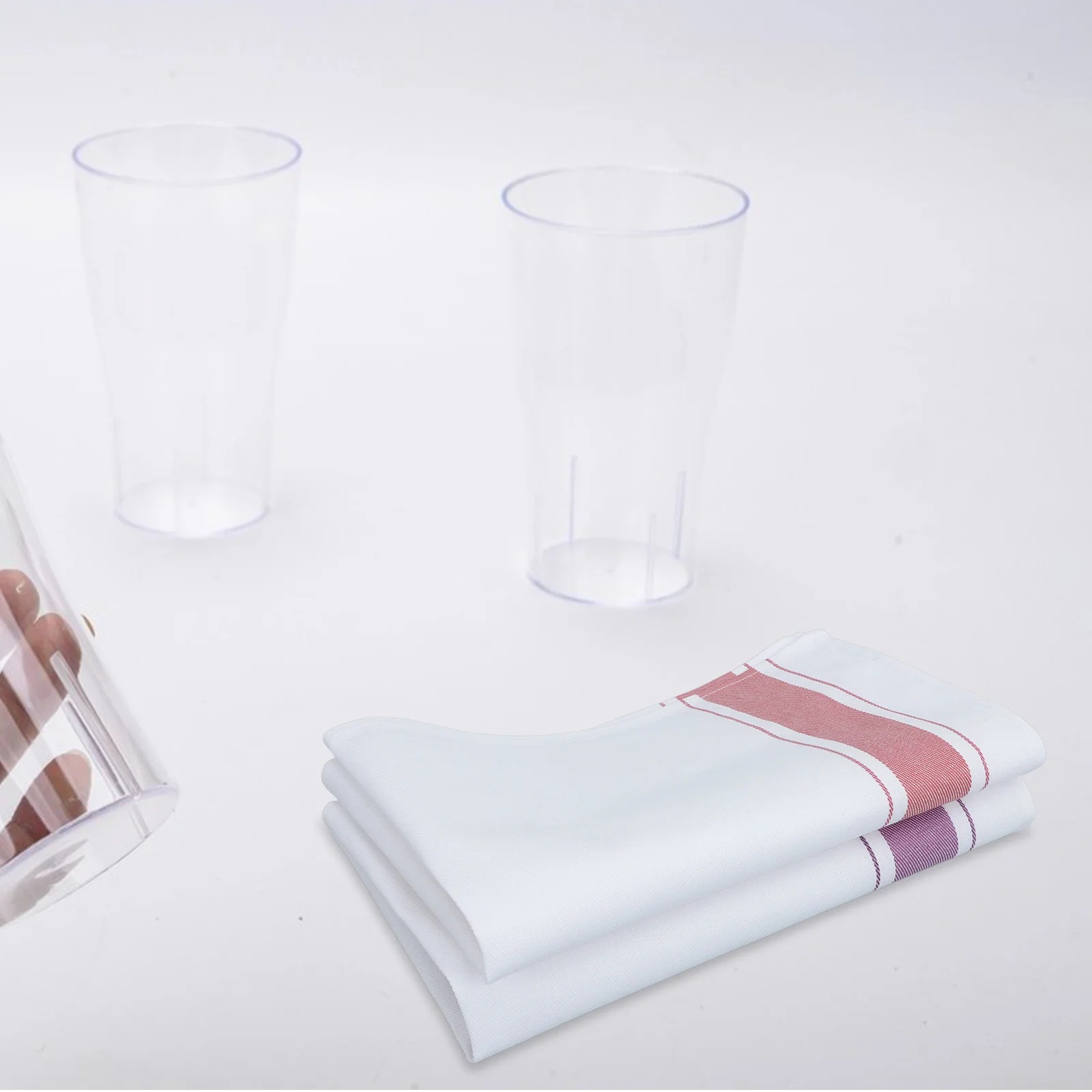 

10Pcs Pure Cotton Napkins Reusable Wine Glass Polishing Cloths Hotel Restaurant Cleaning Stemware Glassware Drying Towels Mixed
