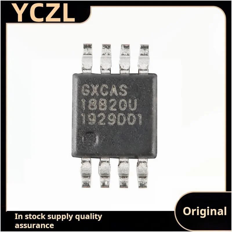 2PCS GX18B20UH MSOP-8 Programmable resolution single bus high-precision temperature sensor chip original