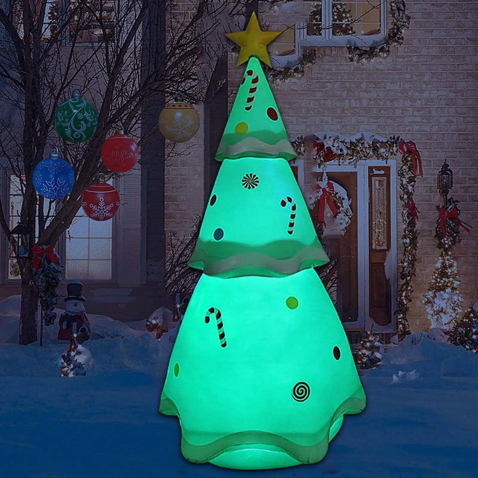 

Inflatable Christmas Tree Christmas Decoration for Farmhouse Garden Lawn