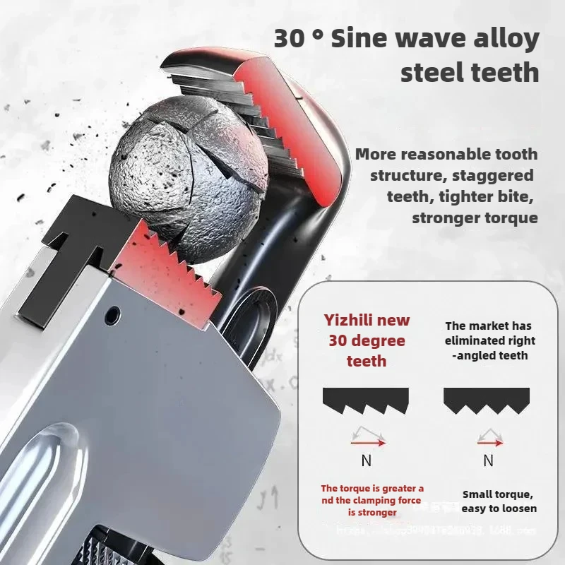 Imagem -02 - Alicate de Tubulação Resistente Chaves de Encanamento Industrial Chave de Torque 10 12 14 18 Unidades Ferramenta de Instalação de Encanamento Ferramentas Manuais