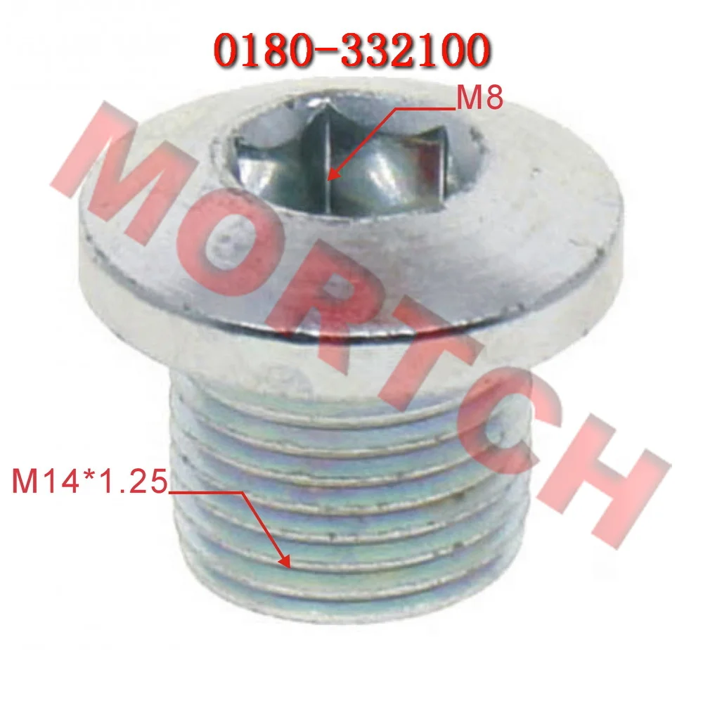 Magnetic Oil Drain Bolt M14X1.25X12 for CFmoto 400 450 500 X5 520 550 600 625 X6 Z6 800 850 X8 Z8 950 1000 0180-332100 GOES500