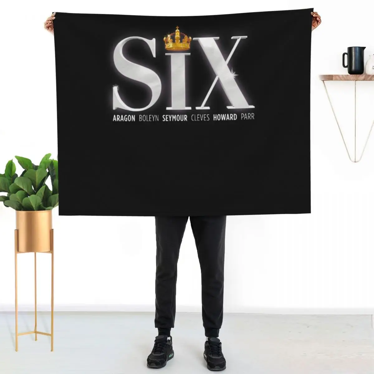 Six the Musical Logo Classic Throw Blanket Soft Sherpa Fleece Warm Blanket for Winter