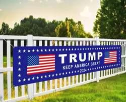 Trump Keep America Great Again 2024 Banner con 4 occhielli in poliestere per la pubblicità del cortile Decorazione da appendere all'aperto e al coperto