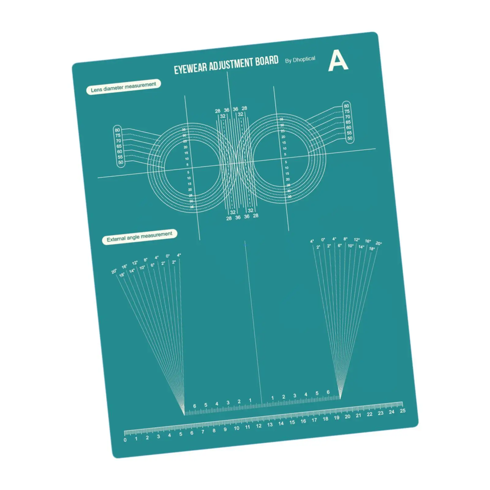 Lens Diameter Measurement Test Pad Premium PVC Glasses Adjustment Board for Accurate Eye Care Repairs