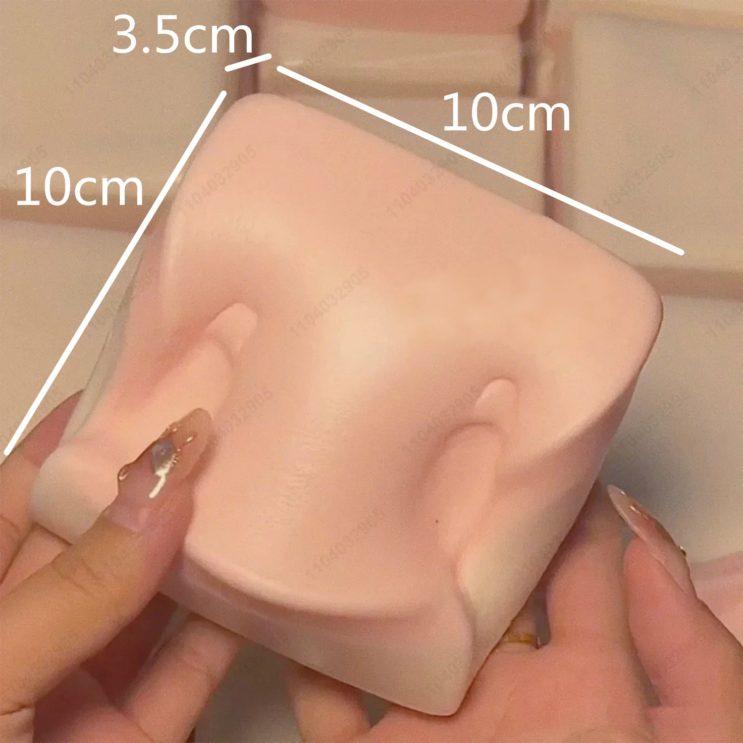 Squishy Double-Sided Sticky Rice Cake Pink Slow Rising Rice Cake Squishy Slow Rebound Cake Bread Stress Relief Squeeze Toy