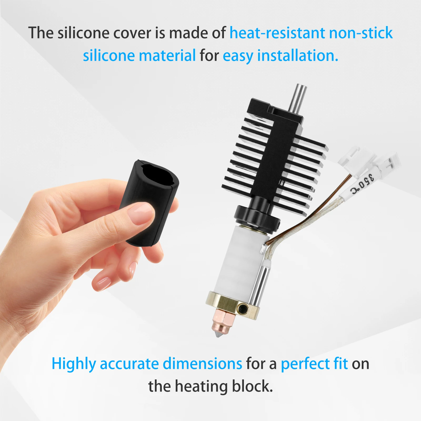 High Quality Silicone Sleeve For Creality K2 Plus Hotend Kit Protect Cover Compatible For K2 Plus Hot End 3D Printer Accessories - Image 2