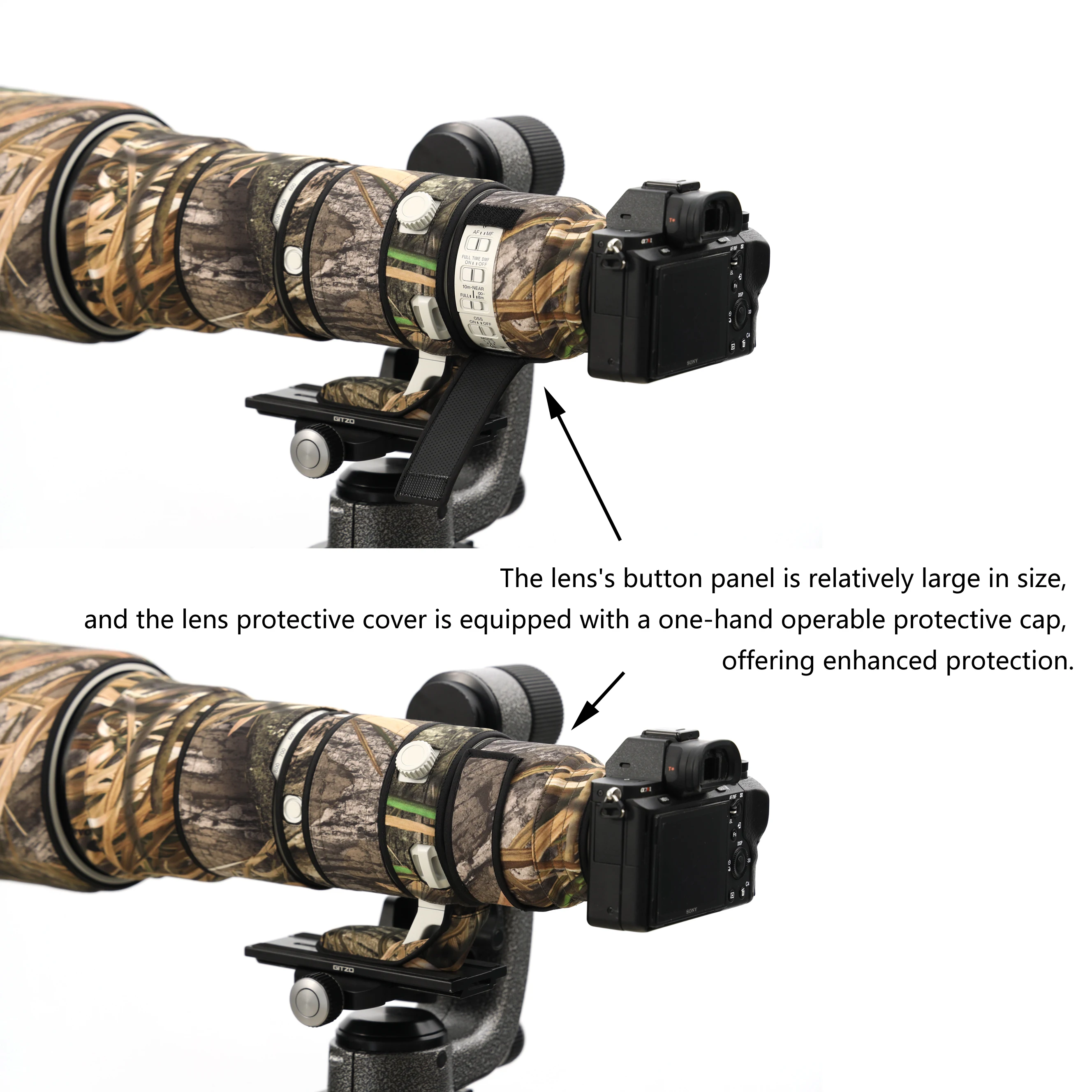 ROLANPRO Objektivmantel für Sony FE 400–800 mm F6,3–8 G OSS, wasserdichte, regensichere Objektivschutzhülle, Sony 400–800-Hülle, Regenschutz – Detail 1