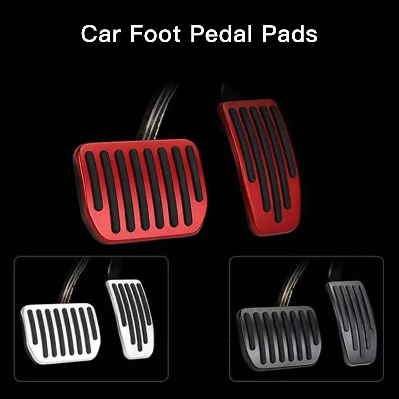 

For Tesla Model Y 2022 Foot Pedals Cover Accesories Non-Slip Aluminum Alloy Accelerator Gas Fuel Brake Rest Pads Mat