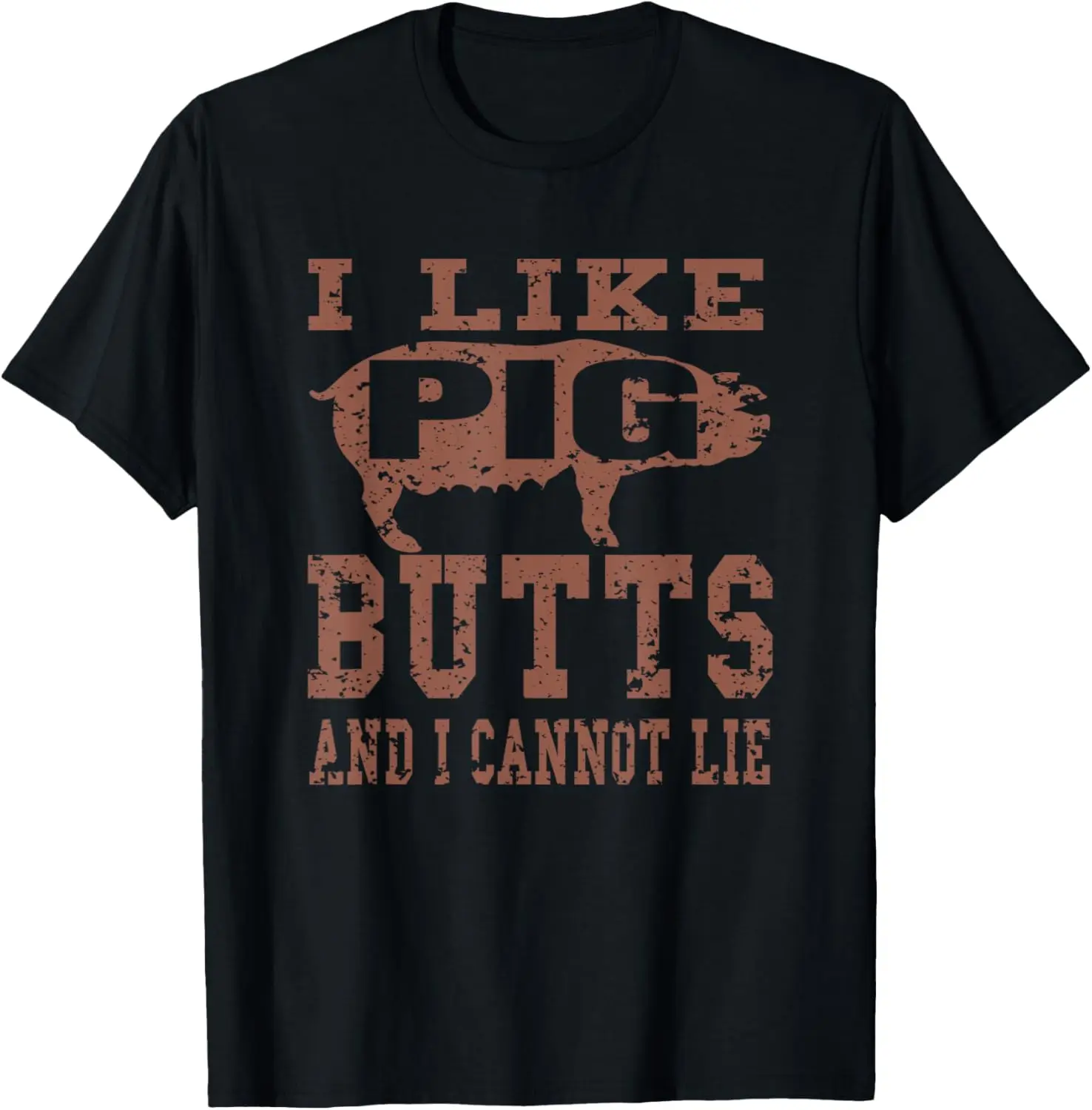 Silhouette BBQ Grill I Like Pig Butts And I Cannot Lie T-Shirt