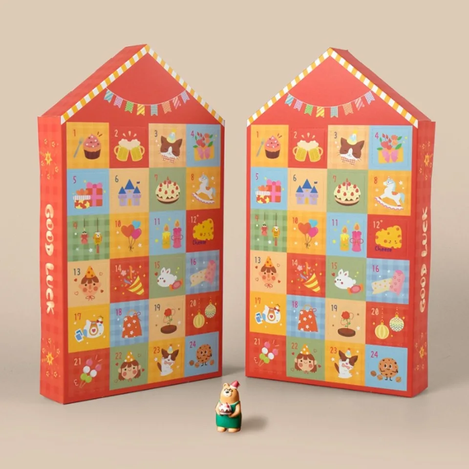 5/10/15 Stück Party-Geschenkbox, 24 Fächer, lustiger Poke mit Finger, DIY-Kinder-Countdown, Adventskalender, Überraschung, Blindbox, Navidad – Detail 1