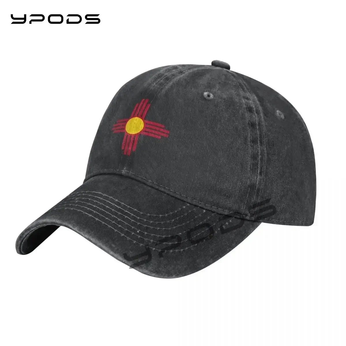 

Denim Baseball Cap Men Women 31-Flag-of-Flag Of New Mexico State Snapback Hat Summer Sports Hip Hop Cap Gorras