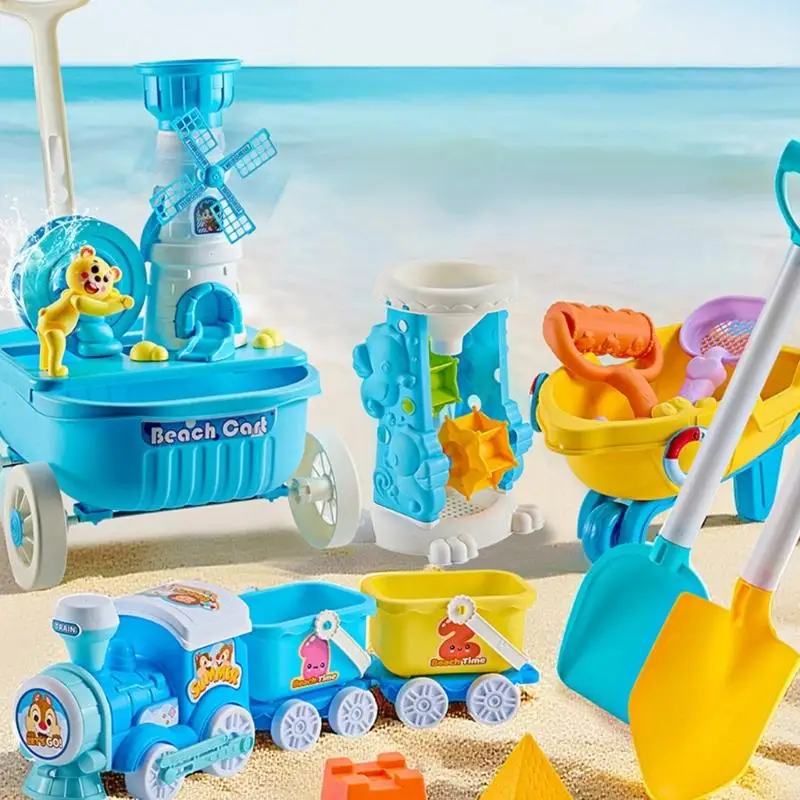

Красочный пластиковый набор игрушек для песка и воды для детей, открытый пляжный бассейн, сенсорные игры 24BE