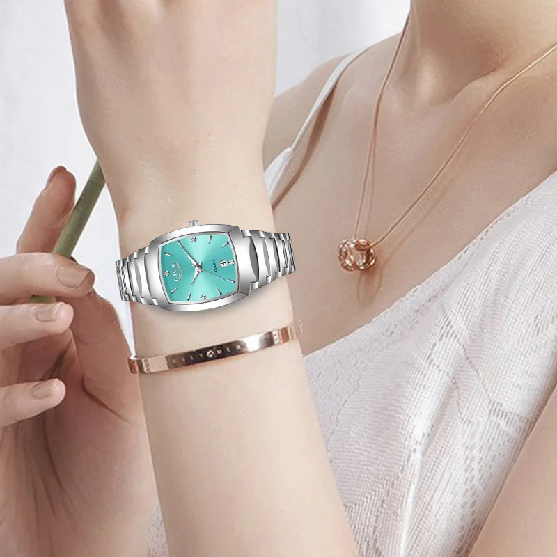 LIGE Novas Senhoras Relógio À Prova D 'Água de Luxo Aço Inoxidável Mulheres Relógios Moda Criativa Original Elegante Relógio de Pulso de Quartzo Presente