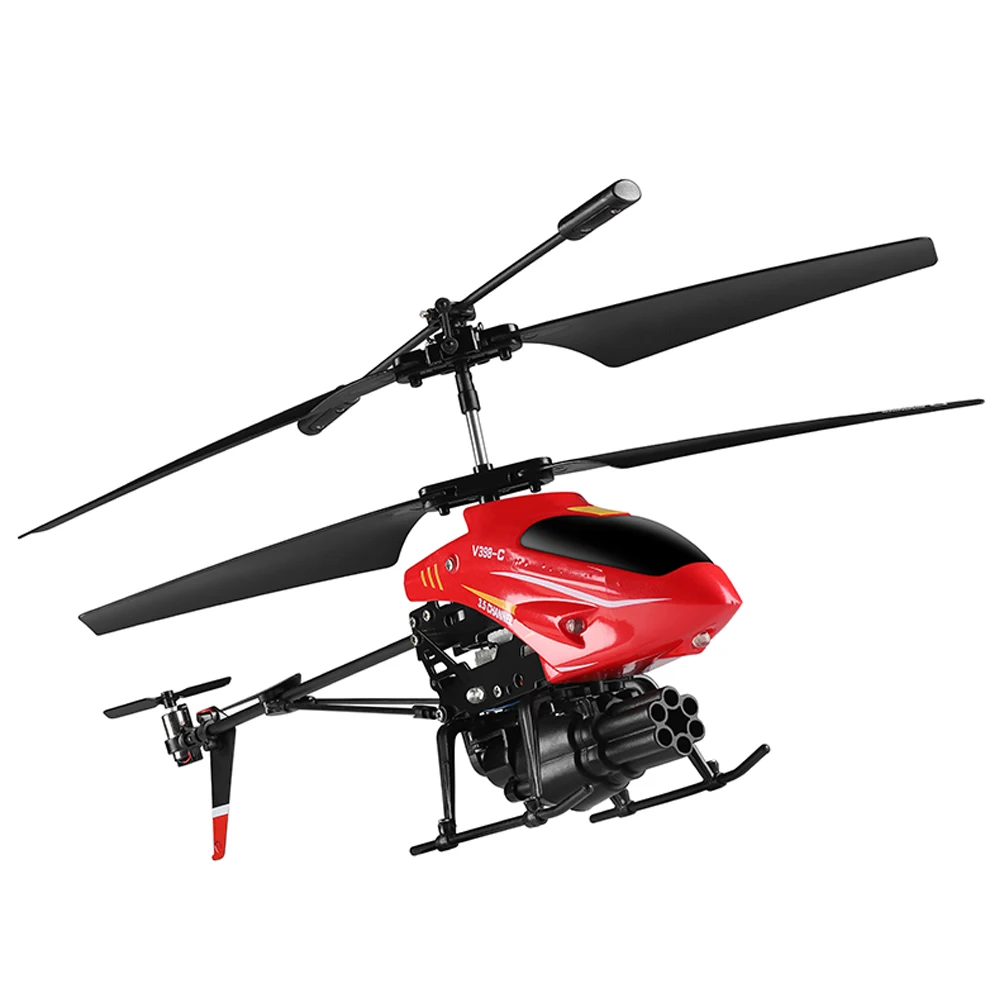 Wltoys RC helicóptero V398-C avión lanzamiento helicóptero 2,4 GHZ 6 ejes giroscopio presión altitud 3 uds Motor aviones de Control remoto
