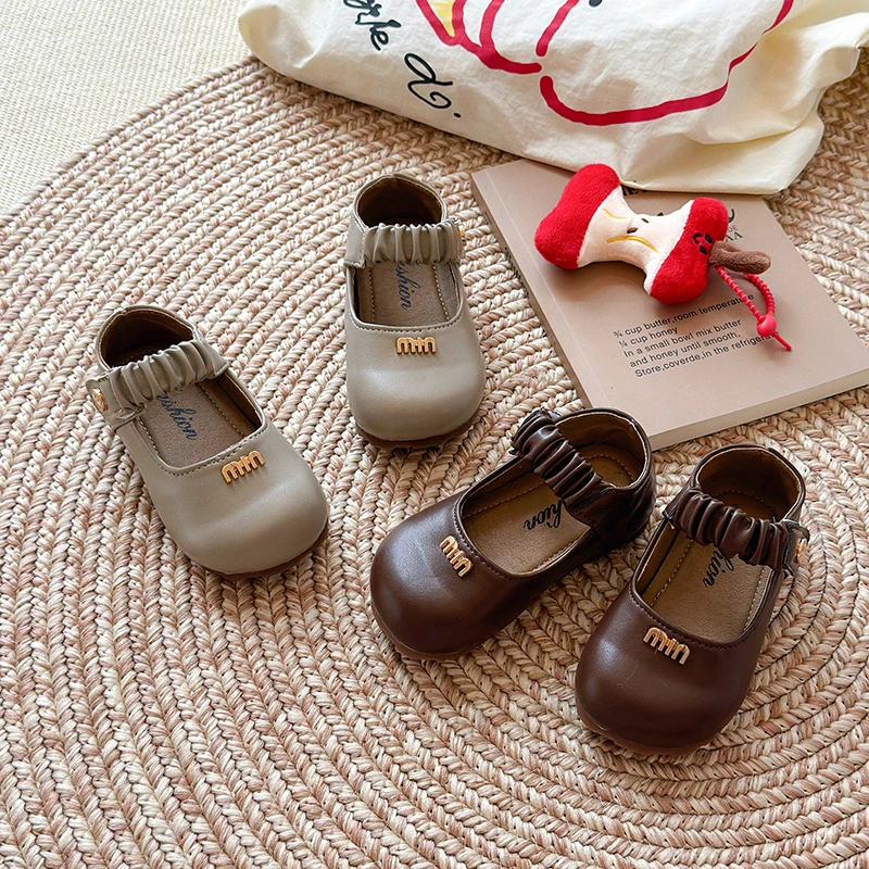 

Girls' Leather Shoes 2025 Spring Autumn New Soft Sole Small Girls' Princess Wedding Party Shoes Performance Mary Janes Shoes