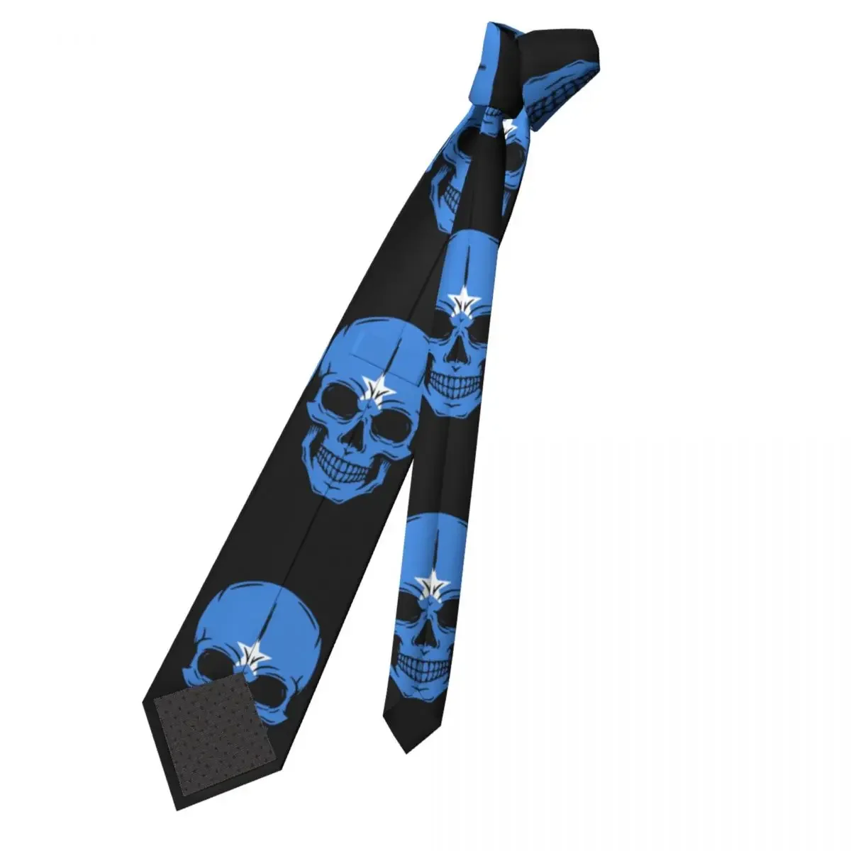 Somalia Skull Men Neckties Casual Polyester 8 cm Classic Somali Flag Neck Tie for Mens Suits Accessories Cravat Cosplay Props