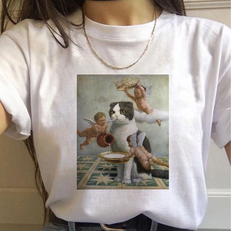 

Renaissance Series Graphic Printing Summer Luxury Brand Cotton Men's and Women's T-Shirts Short Sleeves Street Fashion Trend