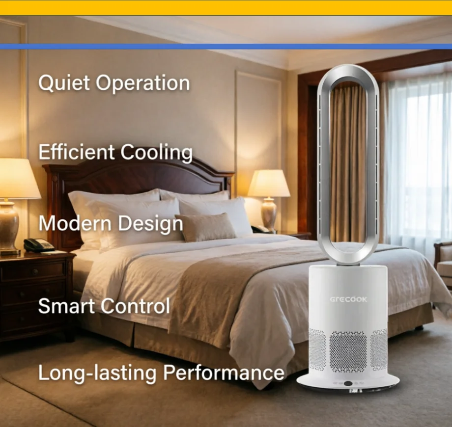 

220V Bladeless Standing Fan, Silent Dual-use Cooling and Heating Air Conditioner Fan Ideal for Home Daily Use LYH