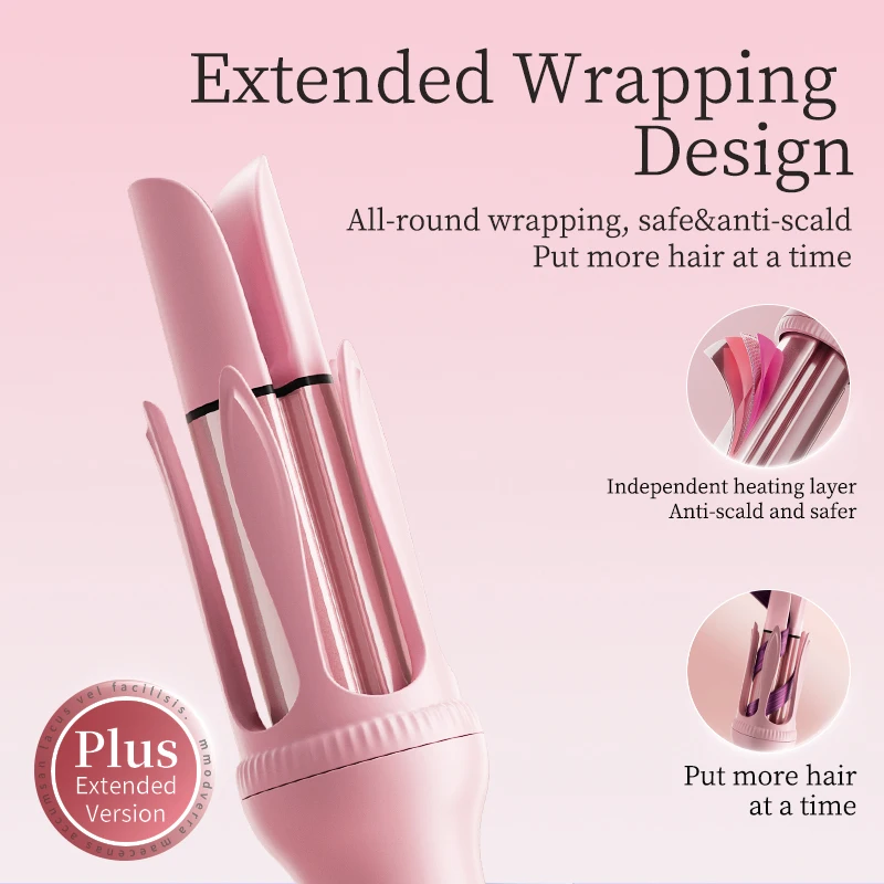 Automatic Curling Iron Anti-Tangle Hair Curler with Negative Ions Latest Curling Wand Hair Curler for Long-Lasting Styling