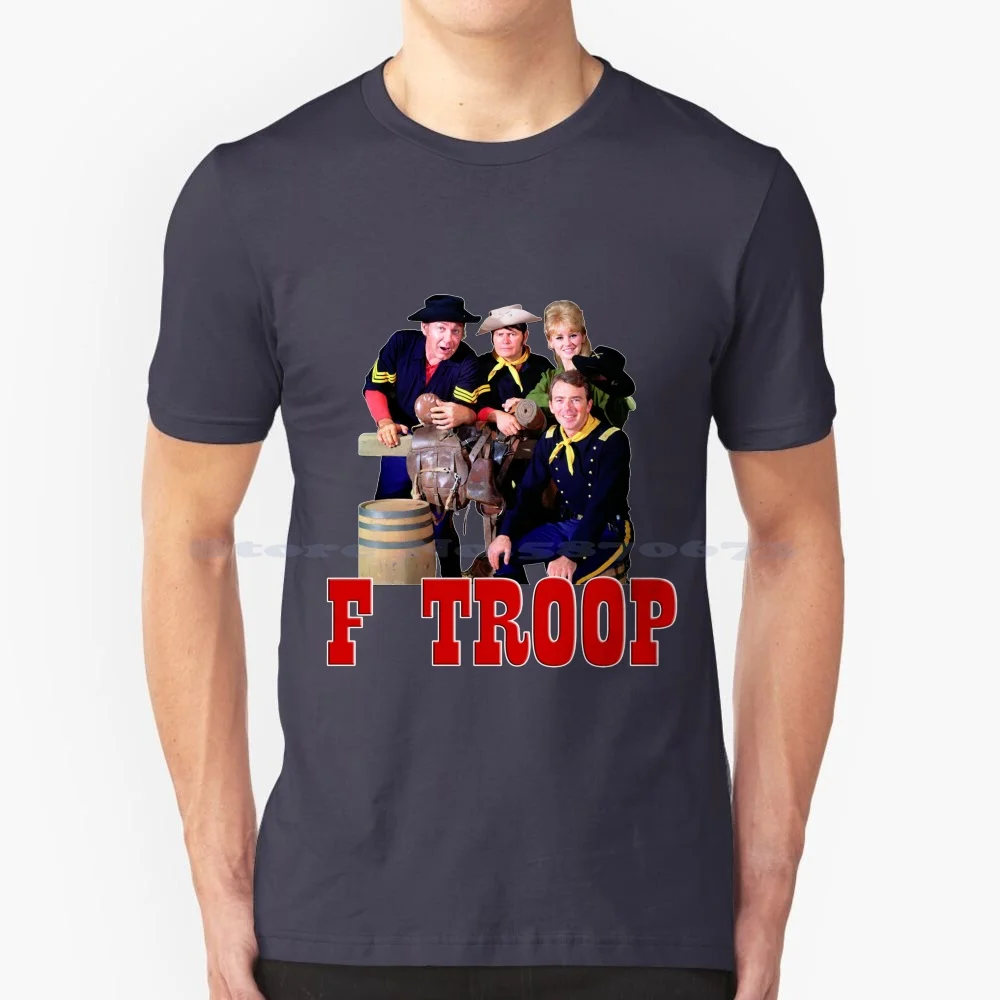 Retro Vintage F-Troop Original Cast Tribute T Shirt 100% Cotton Tee F Troop Ftroop Forrest Tucker Larry Storch Ken Berry Melody