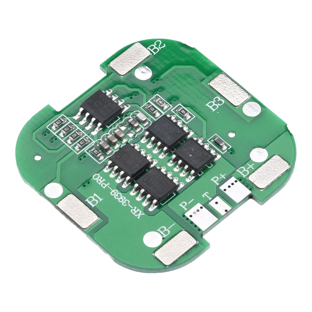 4S 14.8V Lithium Battery Protection Board Common Port BMS 8A Continuous Discharge 20A Short-Circuit Temperature Protection