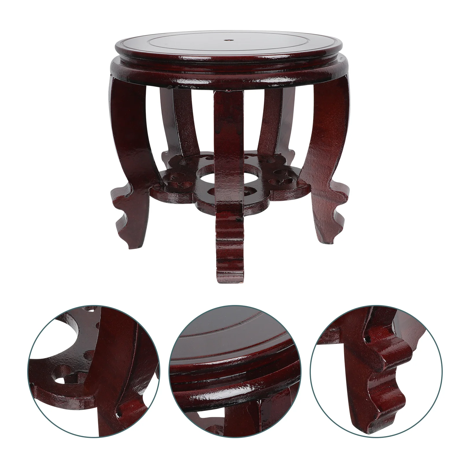 

Mujer Stool Tall Wooden Seat Decorate Bracket Bonsai Display Pedestal Para Coffee Table