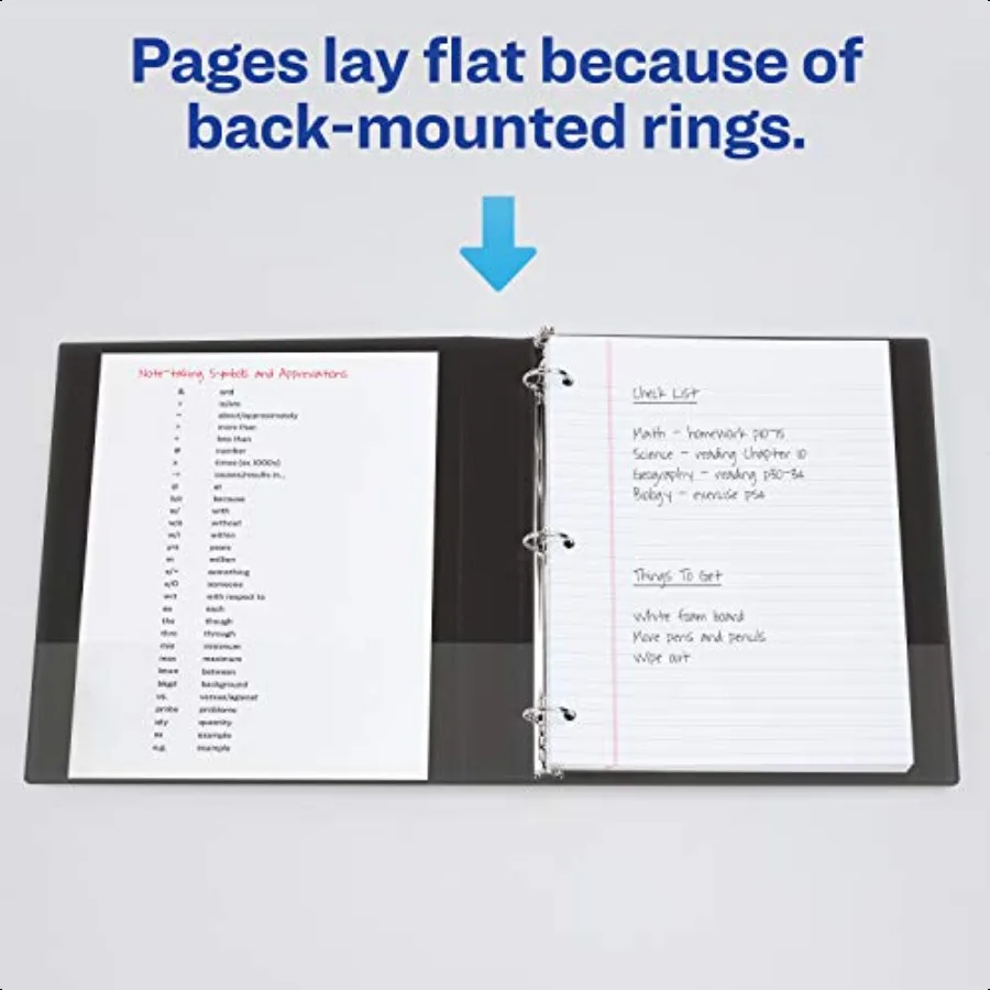 이코노미 3링 바인더 1.5 라운드 링 색상 블랙 퍼시픽 블루 다양함 1 바인더 (11778)