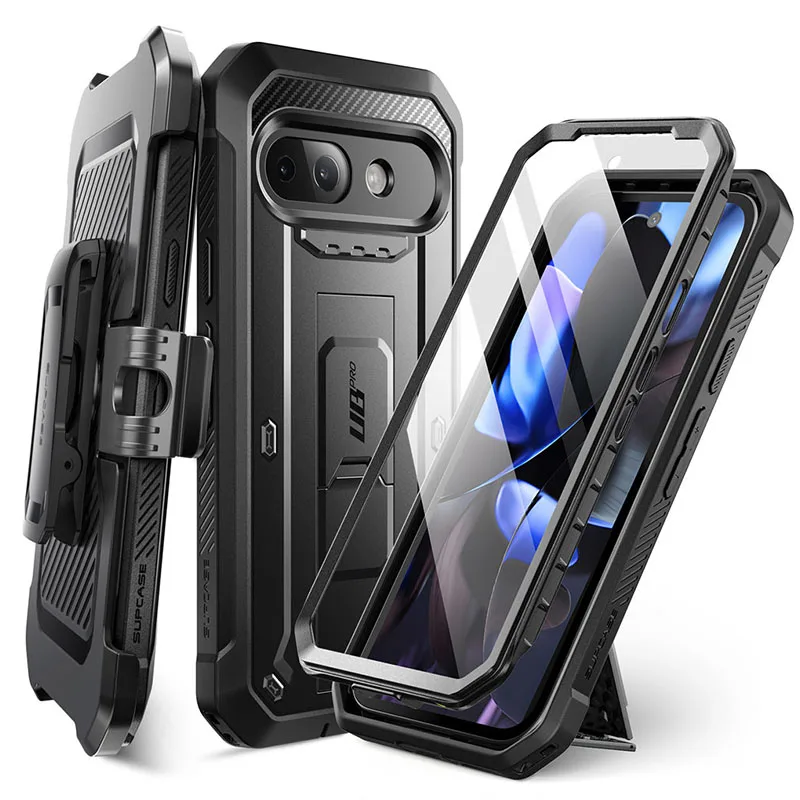 Pour Google Pixel 9A Case (2025) SUPCASE UB Pro étui robuste complet et béquille coque de téléphone avec protecteur d'écran intégré