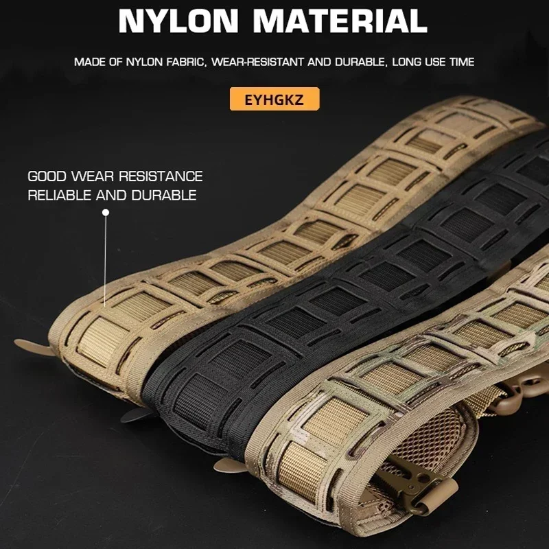 EYHGKZ Tactical Hunting Combat Belt Quick Release Nylon Sports Accessories Men Women Hiking Travel Outdoor Paintball Equipment