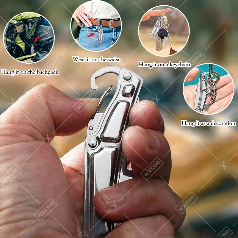 5PCS Pocket Folding Fruit Knife Set Stainless Steel Knife with Non-slip Handle for Kitchen Accessories Meat Fish Cooking image 5