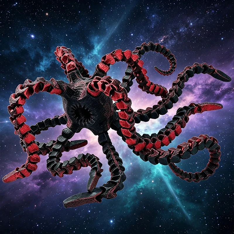 Viral Horror Octopus Monster Fidget Toy Original Articulated Flexible Movable Tentacle Sea Creature Stress Relief Figurine