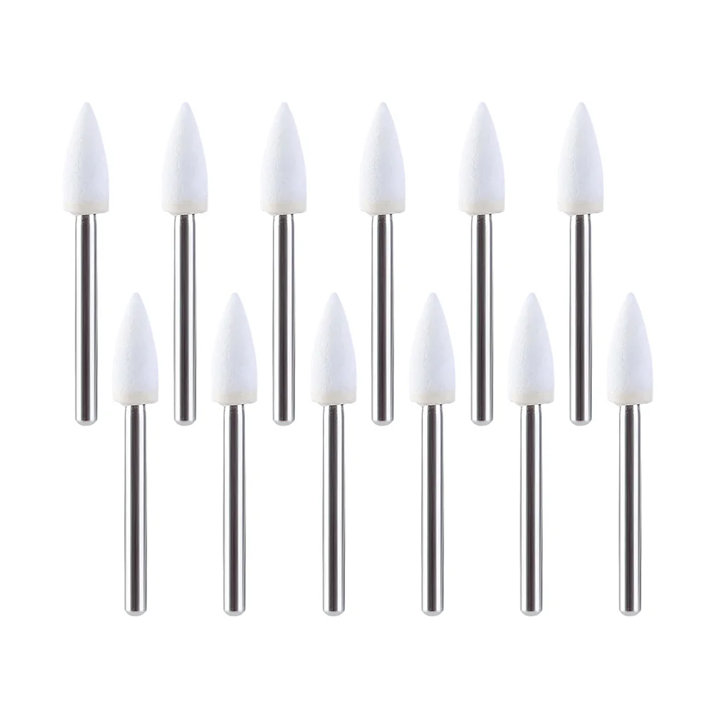 JUMTOP 12Pcs/Pack Dental White Polishing Stones Flame Cone Shape FG Bur Drills Arkansas Stone FL2 CN1 RD1 Dentist Tools view 5