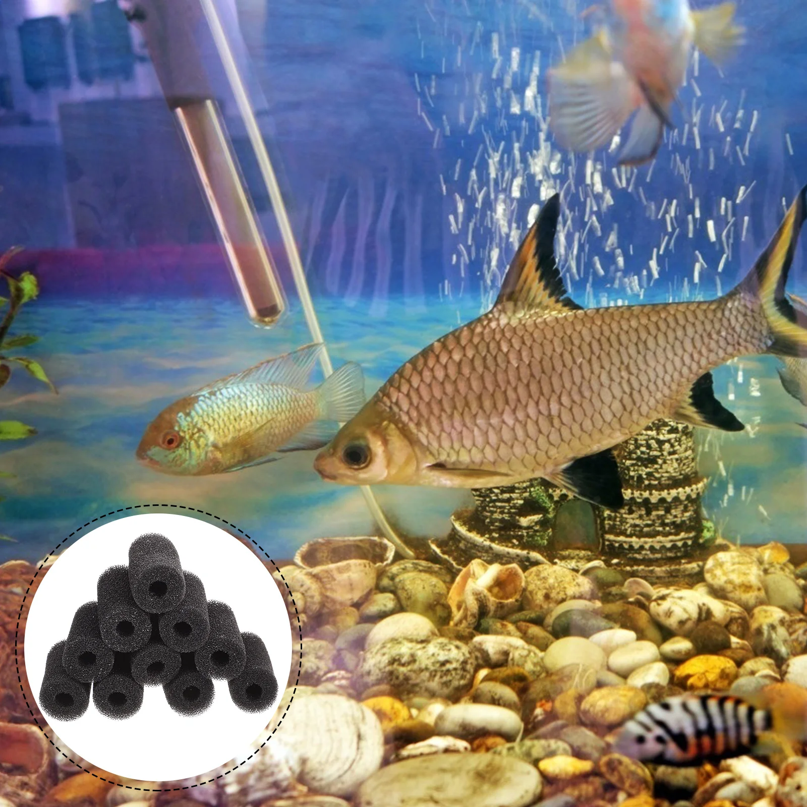 

10pcs Pre-Filter Sleeve For Aquarium Filter Replacement Fish Fish Tank Filtering Sponge Tank Filtering Accessories