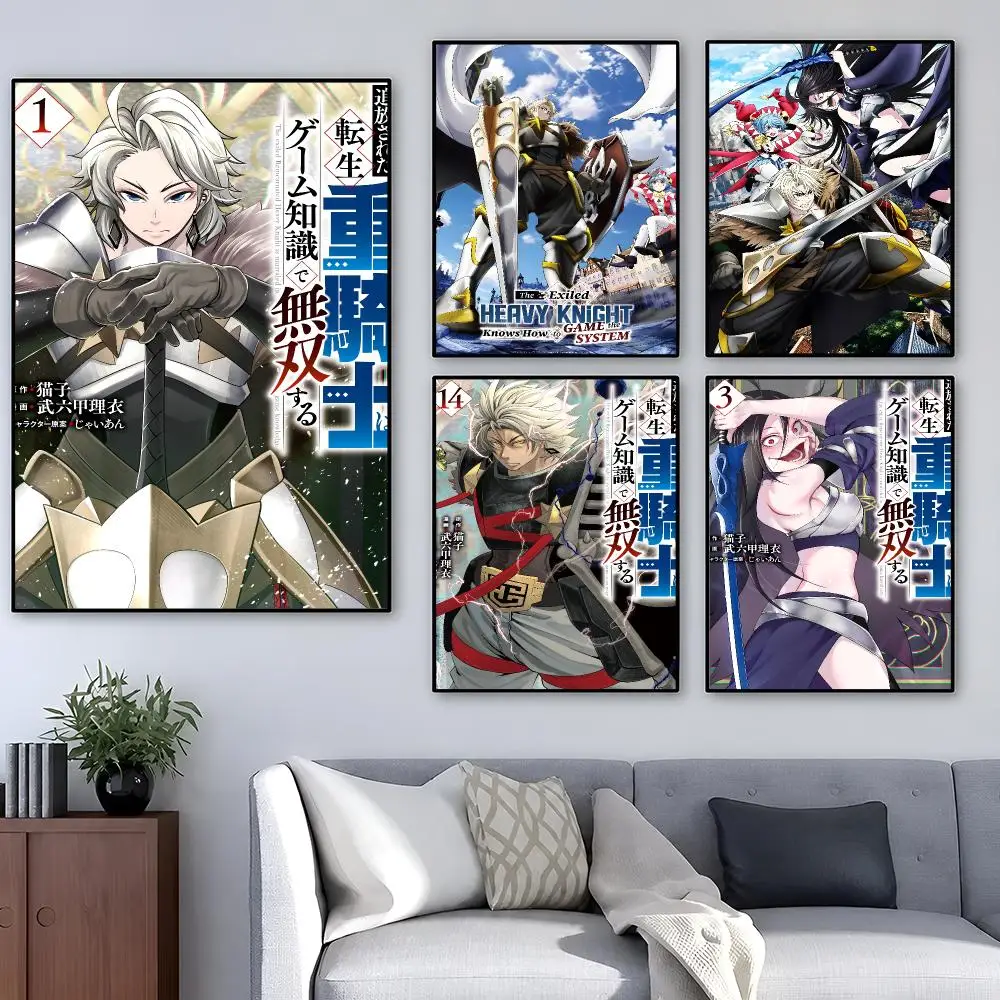 Anime Exiled Heavy Knight Fantasy Poster Removable PP Decorative Poster Water-Resistant Print Apartment Dorm Office Cafe Gift