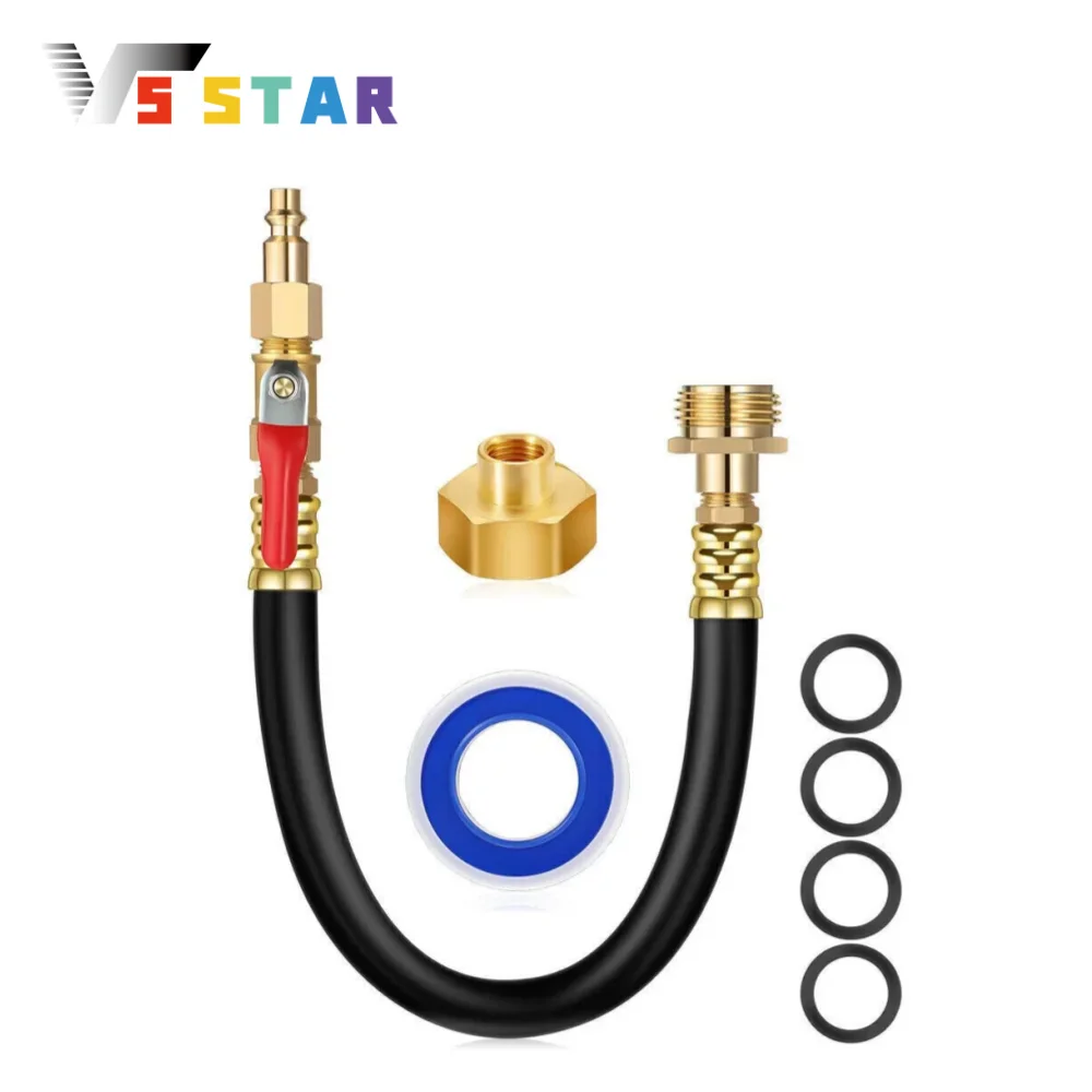 고품질 12인치 캠퍼 겨울 보호 키트 블로우아웃 차단 밸브 어댑터 호스 수도꼭지 RV 트레일러 정원 호스 캠퍼 VH-0328