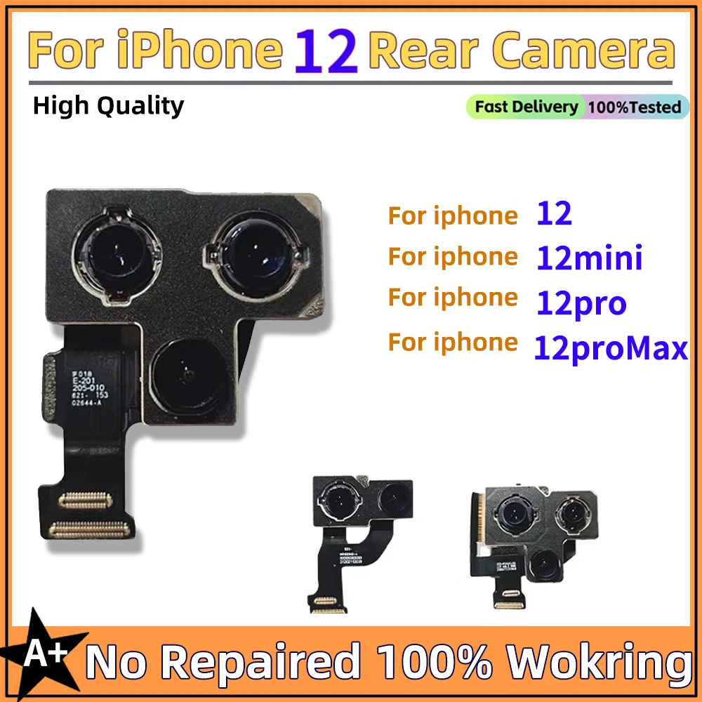 

Гибкий кабель основной объектива задней камеры, модуль A+ для iPhone 12 Pro Max 12Pro 12 mini, гибкий кабель задней камеры, запасные части
