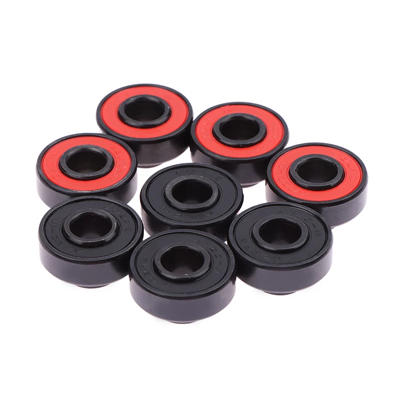 4pcs Skate Scooter Steel Bearings High Performance Roller 608 2RS 8x22x7mm Skateboards Wheels ABEC-9 Miniature Shafts Tool