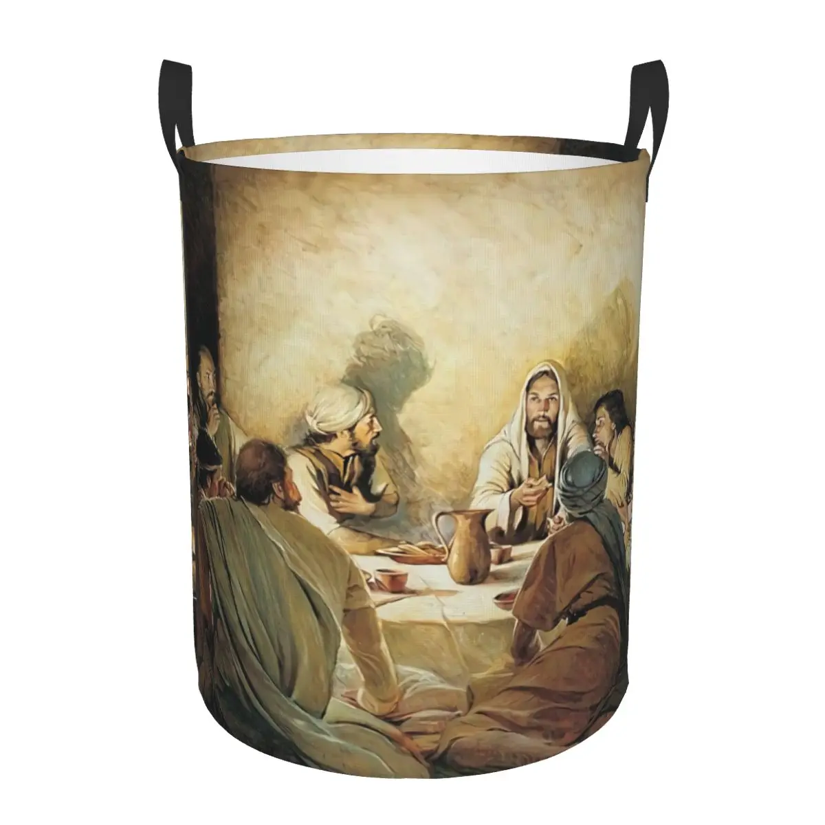 Custom Christian The Last Supper Laundry Hamper Large Storage Basket Kids Nursery Toy Organizer