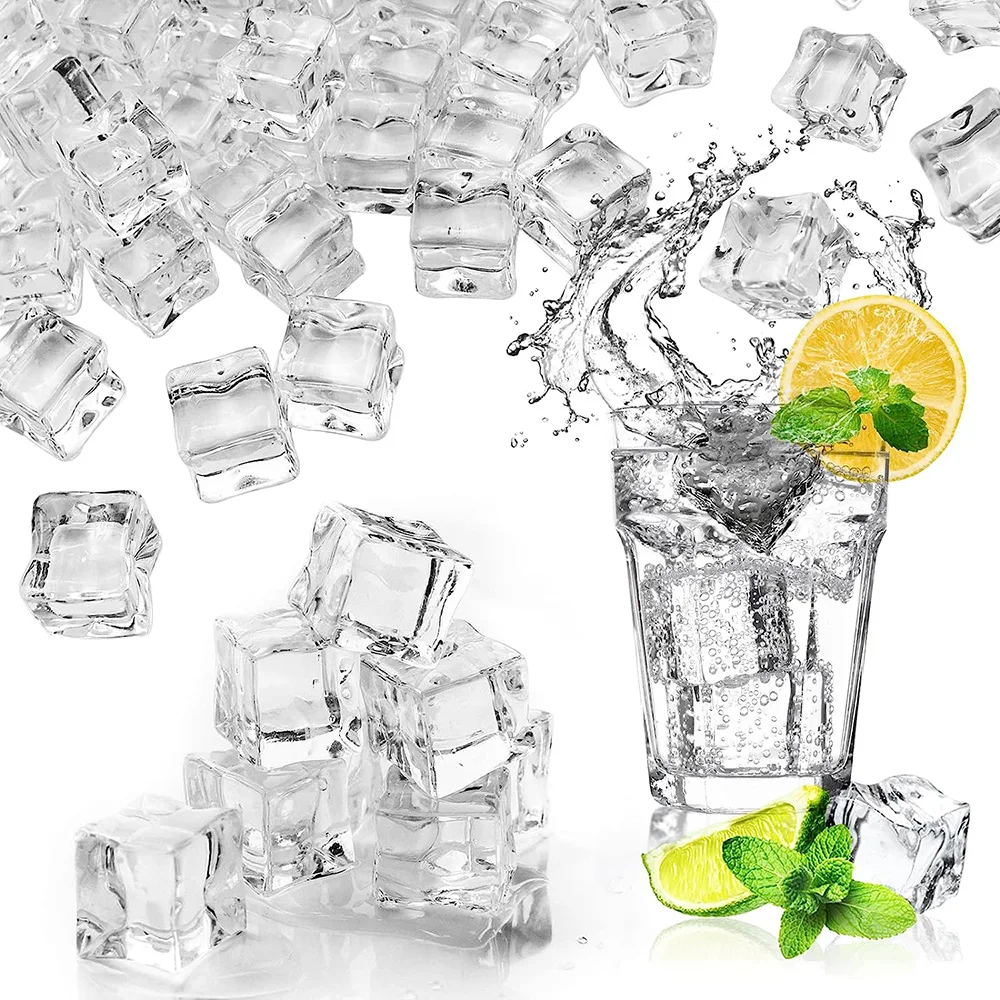 10Pcs Artificial Ice Cube Photography Backdrop Props Fake Crystal Photo Background Wedding Bar Party Beer Drinks Decoration